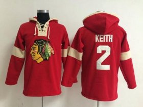 Wholesale Cheap Chicago Blackhawks #2 Duncan Keith Red Pullover NHL Hoodie