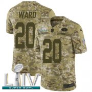 Wholesale Cheap Nike 49ers #20 Jimmie Ward Camo Super Bowl LIV 2020 Men's Stitched NFL Limited 2018 Salute To Service Jersey