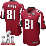 Wholesale Cheap Nike Falcons #81 Austin Hooper Red Team Color Super Bowl LI 51 Youth Stitched NFL Elite Jersey