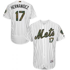Wholesale Cheap Mets #17 Keith Hernandez White(Blue Strip) Flexbase Authentic Collection Memorial Day Stitched MLB Jersey