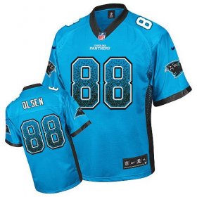 Wholesale Cheap Nike Panthers #88 Greg Olsen Blue Alternate Men\'s Stitched NFL Elite Drift Fashion Jersey