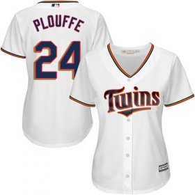 Wholesale Cheap Twins #24 Trevor Plouffe White Home Women\'s Stitched MLB Jersey