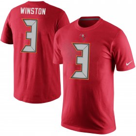 Wholesale Cheap Tampa Bay Buccaneers #3 Jameis Winston Nike Player Pride Name & Number T-Shirt Red