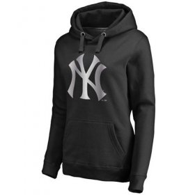 Wholesale Cheap Women\'s New York Yankees Platinum Collection Pullover Hoodie Black