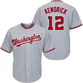 Wholesale Cheap Nationals #12 Howie Kendrick Grey Cool Base Stitched MLB Jersey