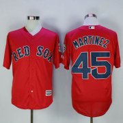 Wholesale Cheap Red Sox #45 Pedro Martinez Red New Cool Base Stitched MLB Jersey