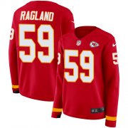 Wholesale Cheap Nike Chiefs #59 Reggie Ragland Red Team Color Women's Stitched NFL Limited Therma Long Sleeve Jersey