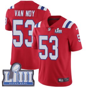 Wholesale Cheap Nike Patriots #53 Kyle Van Noy Red Alternate Super Bowl LIII Bound Men\'s Stitched NFL Vapor Untouchable Limited Jersey