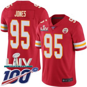 Wholesale Cheap Nike Chiefs #95 Chris Jones Red Super Bowl LIV 2020 Team Color Men\'s Stitched NFL 100th Season Vapor Untouchable Limited Jersey
