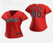 Wholesale Cheap Women's Custom Cleveland Indians 2020 Red Alternate Nike Jersey
