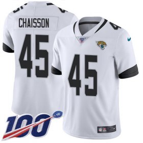 Wholesale Cheap Nike Jaguars #45 K\'Lavon Chaisson White Youth Stitched NFL 100th Season Vapor Untouchable Limited Jersey