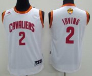 Wholesale Cheap Men's Cleveland Cavaliers #2 Kyrie Irving White 2017 The NBA Finals Patch Jersey
