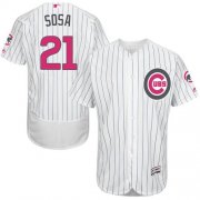 Wholesale Cheap Cubs #21 Sammy Sosa White(Blue Strip) Flexbase Authentic Collection Mother's Day Stitched MLB Jersey