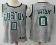 Wholesale Cheap Men's Boston Celtics #0 Jayson Tatum Gray NBA Swingman City Edition Jersey