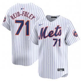 Cheap Men\'s New York Mets #71 Sean Reid-Fole White 2024 Home Limited Stitched Baseball Jersey