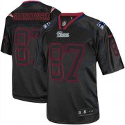 Wholesale Cheap Nike Patriots #87 Rob Gronkowski Lights Out Black Men's Stitched NFL Elite Jersey