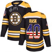 Wholesale Cheap Adidas Bruins #40 Tuukka Rask Black Home Authentic USA Flag Stanley Cup Final Bound Stitched NHL Jersey