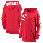 Wholesale Cheap Washington Nationals G-III 4Her by Carl Banks Women's 12th Inning Pullover Hoodie Red