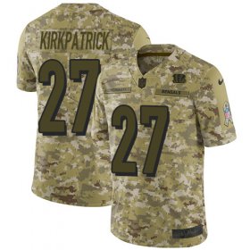 Wholesale Cheap Nike Bengals #27 Dre Kirkpatrick Camo Men\'s Stitched NFL Limited 2018 Salute To Service Jersey