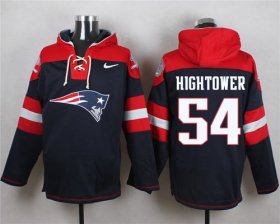 Wholesale Cheap Nike Patriots #54 Dont\'a Hightower Navy Blue Player Pullover NFL Hoodie