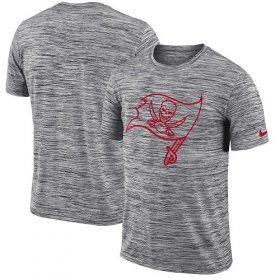Wholesale Cheap Men\'s Tampa Bay Buccaneers Nike Heathered Black Sideline Legend Velocity Travel Performance T-Shirt
