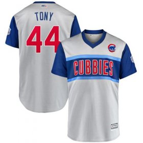 Wholesale Cheap Cubs #44 Anthony Rizzo Gray \"Tony\" 2019 Little League Classic Stitched MLB Jersey