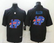 Wholesale Cheap Men's Buffalo Bills #17 Josh Allen Black 2020 Shadow Logo Vapor Untouchable Stitched NFL Nike Limited Jersey