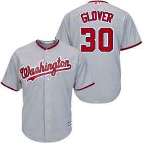 Wholesale Cheap Nationals #30 Koda Glover Grey New Cool Base Stitched Youth MLB Jersey