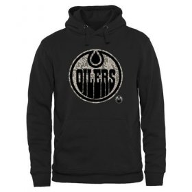 Wholesale Cheap Men\'s Edmonton Oilers Black Rink Warrior Pullover Hoodie