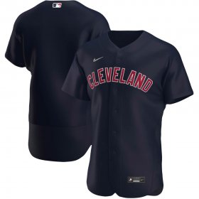 Wholesale Cheap Cleveland Indians Men\'s Nike Navy Alternate 2020 Authentic Logo Team MLB Jersey