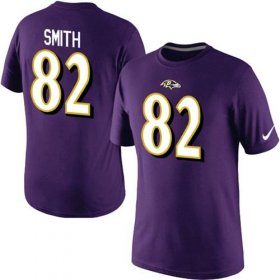 Wholesale Cheap Nike Baltimore Ravens #82 Torrey Smith Pride Name & Number NFL T-Shirt Purple