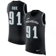 Wholesale Cheap Nike Eagles #91 Fletcher Cox Black Alternate Men's Stitched NFL Limited Rush Tank Top Jersey