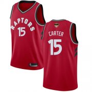 Wholesale Cheap Raptors #15 Vince Carter Red 2019 Finals Bound Women's Basketball Swingman Icon Edition Jersey