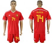 Wholesale Cheap Belgium #14 Mertens Red Home Soccer Country Jersey