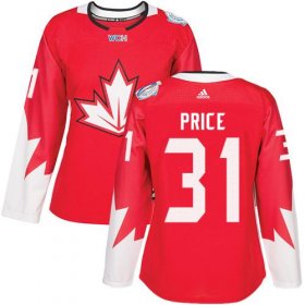Wholesale Cheap Team Canada #31 Carey Price Red 2016 World Cup Women\'s Stitched NHL Jersey