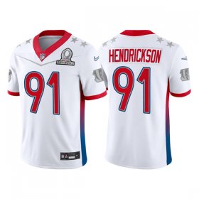 Wholesale Cheap Men\'s Cincinnati Bengals #91 Trey Hendrickson 2022 White AFC Pro Bowl Stitched Jersey