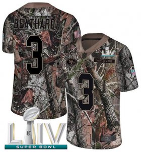 Wholesale Cheap Nike 49ers #3 C.J. Beathard Camo Super Bowl LIV 2020 Youth Stitched NFL Limited Rush Realtree Jersey