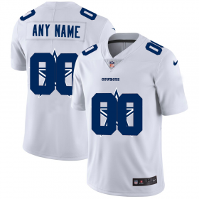 Wholesale Cheap Dallas Cowboys Custom White Men\'s Nike Team Logo Dual Overlap Limited NFL Jersey