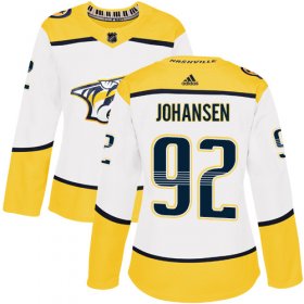 Wholesale Cheap Adidas Predators #92 Ryan Johansen White Road Authentic Women\'s Stitched NHL Jersey