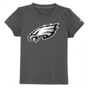 Wholesale Cheap Philadelphia Eagles Authentic Logo Youth T-Shirt Dark Grey