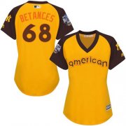 Wholesale Cheap Yankees #68 Dellin Betances Gold 2016 All-Star American League Women's Stitched MLB Jersey