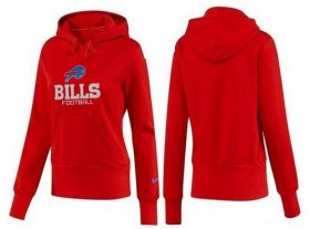 Wholesale Cheap Women\'s Buffalo Bills Authentic Logo Pullover Hoodie Red