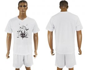 Wholesale Cheap Manchester United Blank White Soccer Club T-Shirt