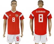 Wholesale Cheap Russia #8 Glushakov Home Soccer Country Jersey