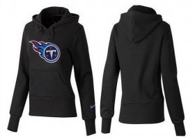 Wholesale Cheap Women\'s Tennessee Titans Logo Pullover Hoodie Black