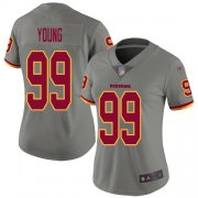 Wholesale Cheap Nike Redskins #99 Chase Young Gray Women's Stitched NFL Limited Inverted Legend Jersey