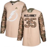 Cheap Adidas Lightning #35 Curtis McElhinney Camo Authentic 2017 Veterans Day Stitched NHL Jersey