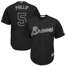 Wholesale Cheap Braves #5 Freddie Freeman Black \"Phillip\" Players Weekend Cool Base Stitched MLB Jersey