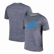 Wholesale Cheap Men's Detroit Lions Nike Gray Black Striped Logo Performance T-Shirt