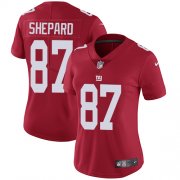 Wholesale Cheap Nike Giants #87 Sterling Shepard Red Alternate Women's Stitched NFL Vapor Untouchable Limited Jersey
